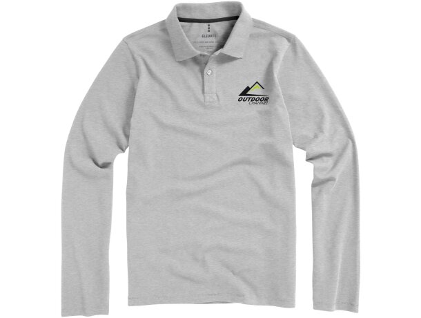 Polos serigrafiados algodón 200 g/m2 Oakville Mezcla de grises detalle 18