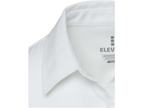 Camisa sarga mujer Citrine algodón BCI certificado 185 g/m² Blanco detalle 8