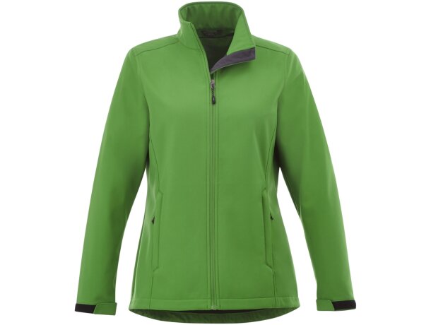 Chaqueta softshell de mujer Maxson impermeable transpirable Verde helecho detalle 22