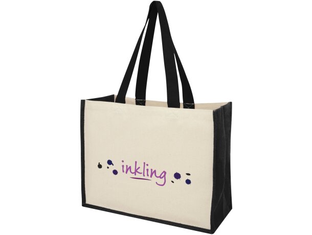 Bolsa Tote para compras de lona y yute de 320 g/m² Varai personalizada