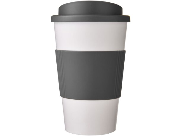 Vaso térmico 350ml con agarradera Americano Blanco/gris detalle 110