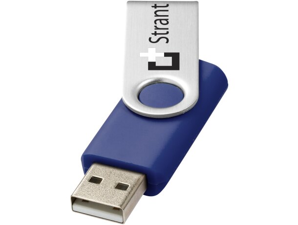 Memoria USB Rotate 2GB con protección giratoria de aluminio Azul/plateado detalle 9