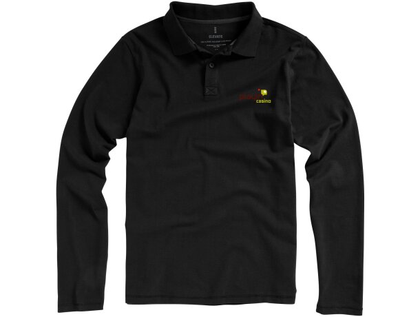 Polos serigrafiados algodón 200 g/m2 Oakville Negro intenso detalle 21