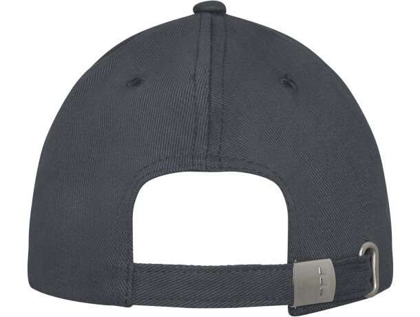 Gorra con visera precurvada y 6 paneles. Ideal para publicidad. Gris tormenta detalle 28