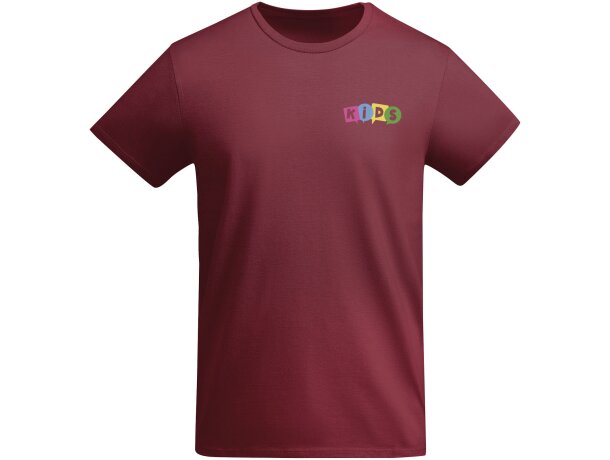 Camiseta manga corta infantil algodón orgánico Breda Roly Granate detalle 33