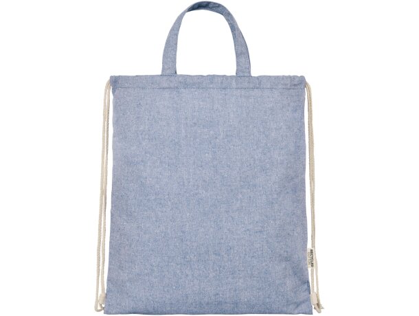 Mochila de cuerdas Aware Pheebs reciclada con rastreador QR Azul mezcla detalle 7