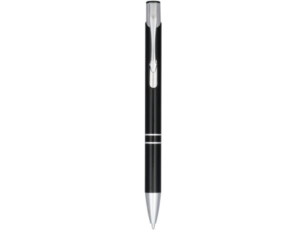 Boli con nombre clip de acero plástico tinta azul Moneta Negro intenso detalle 1