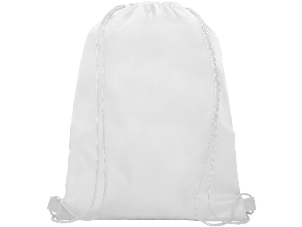 Mochila de cuerdas para empresa poliéster Oriole Blanco detalle 18