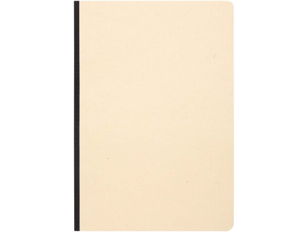 Libreta A5 tapa blanda Liliana papel caña azúcar y RPET Negro intenso detalle 2