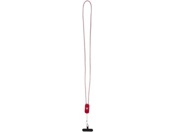 Lanyard Anser plástico reciclado cable 5 en 1 para smartphone Rojo detalle 1