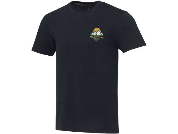 Camiseta unisex reciclada Aware Avalite con trazabilidad QR Azul marino detalle 1