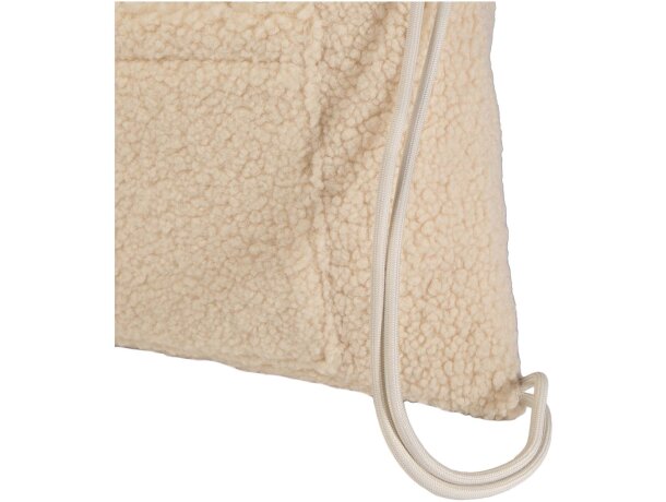 Mochila de cuerdas Bear 9l en sherpa reciclado certificado grs Natural detalle 4