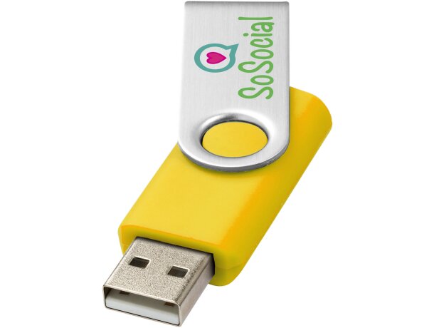 Memoria USB Rotate 2GB con protección giratoria de aluminio Amarillo detalle 25