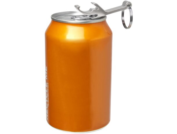 Abridor de botellas y latas Tao aluminio reciclado con llavero Plateado detalle 8
