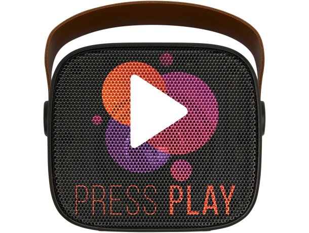 Altavoz inalámbrico bluetooth Diya de plástico reciclado Negro intenso detalle 1
