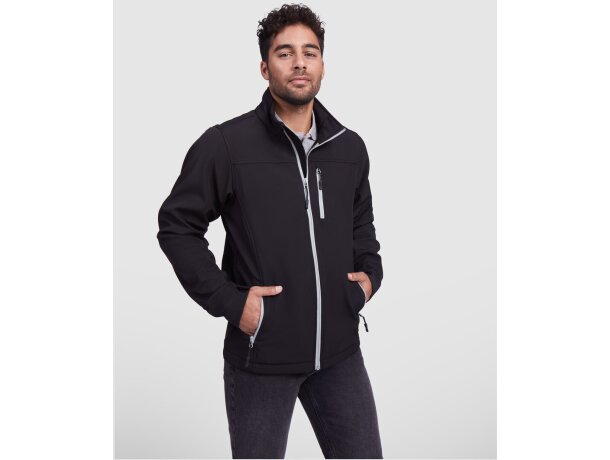 Chaqueta softshell Roly Antártida hombre resistente al agua Verde botella detalle 14