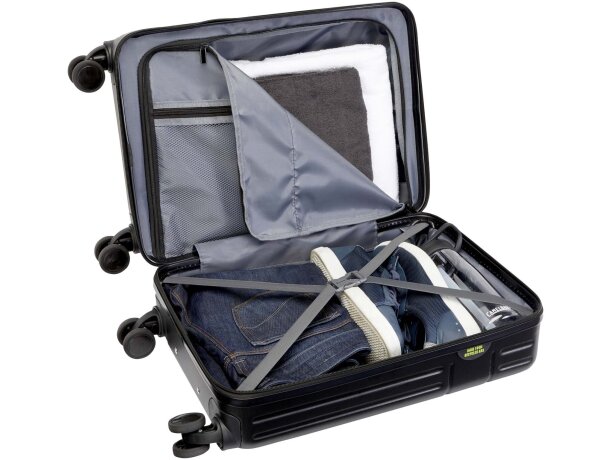 Trolley cabina Rover 20 con ABS reciclado certificado GRS Negro intenso detalle 5