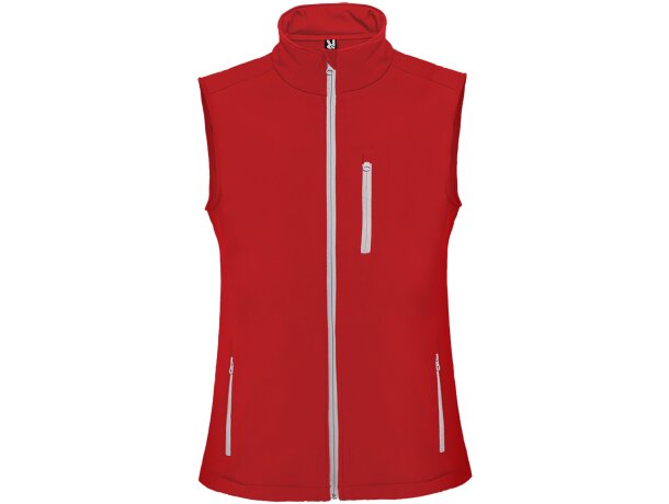 Chaleco softshell unisex Nevada de Roly resistente al agua Rojo detalle 18