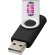 Memoria USB Rotate 2GB con protección giratoria de aluminio Negro intenso/plateado detalle 1