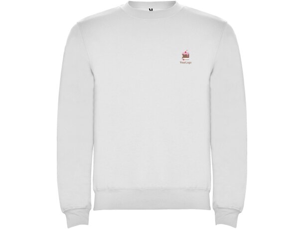 Sudadera cuello redondo infantil Roly Clasica 280 g/m² Blanco detalle 49