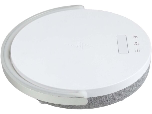 Altavoz bluetooth 4 en 1 con carga inalámbrica Prixton Blanco detalle 1