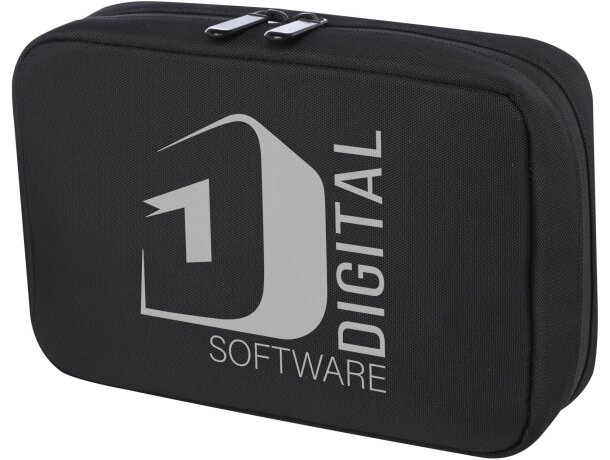 Bolsa organizadora reciclada GRS Rise con forro de felpa Negro intenso detalle 1