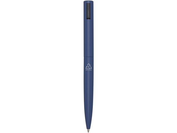 Bolígrafo Juana de aluminio reciclado con clip basculante Azul océano detalle 6