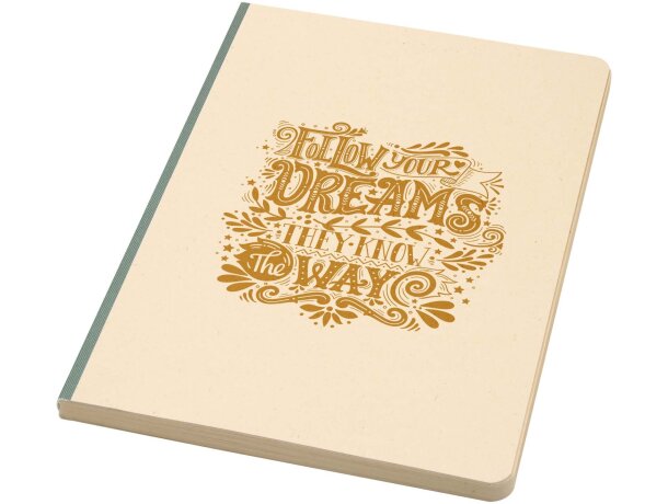 Libreta A5 tapa blanda Liliana papel caña azúcar y RPET detalle 9