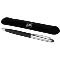 Bolígrafo puntero cromado personalizado negro intenso Bolígrafo puntero cromado personalizado negro intenso