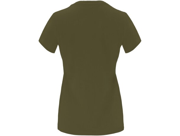 Camiseta manga corta mujer Capri Roly 100% algodón 170 g/m² Verde militar detalle 42
