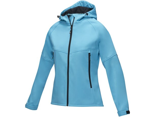 Chaqueta softshell reciclada Coltan para mujer con GRS Negro intenso detalle 16