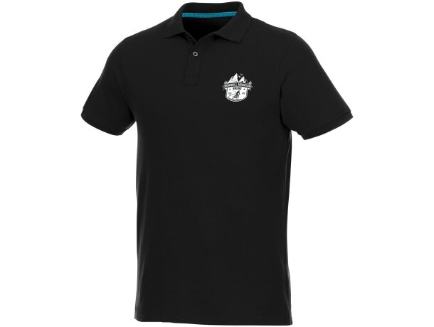 Polo de manga corta personalizado algodón 220 g/m2 Elevate Nxt Beryl Negro intenso detalle 13