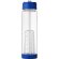 Botella deportiva y ligera con infusor de rosca para fruta 740 ml personalizada personalizado transparente/azul