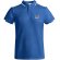 Polo deportivo manga corta infantil Tamil Roly poliéster reciclado Azul real/blanco detalle 13