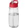 H2O Active® Pulse Bidón deportivo con tapa con boquilla de 600 ml Transparente/rojo