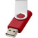 Memoria USB Rotate 2GB con protección giratoria de aluminio Rojo/plateado