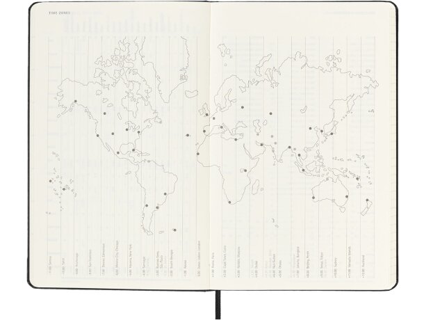 Planificador semanal Moleskine con tapa dura de 12 meses Negro intenso detalle 7