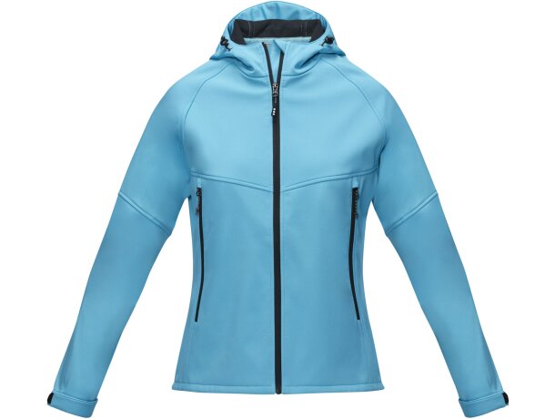 Chaqueta softshell reciclada Coltan para mujer con GRS Azul nxt detalle 2