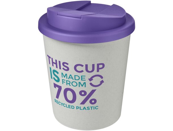 Vaso reciclado de 250 ml con tapa antigoteo Americano® Espresso Eco personalizado