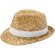 Sombrero de paja Pricus natural con banda personalizable Blanco/natural