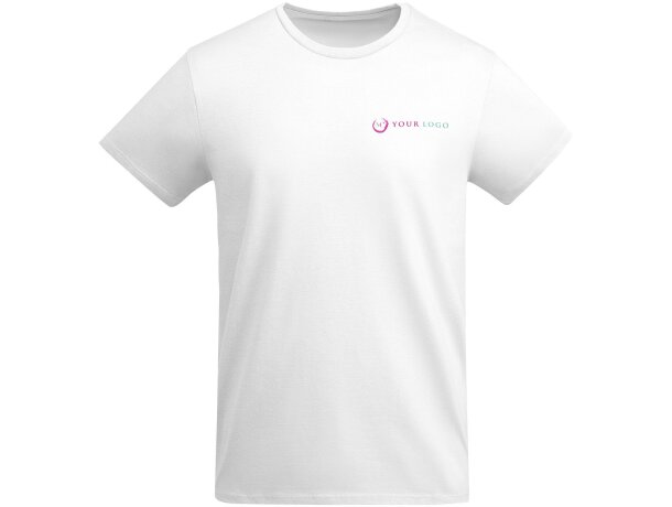 Camiseta manga corta infantil algodón orgánico Breda Roly Blanco detalle 1