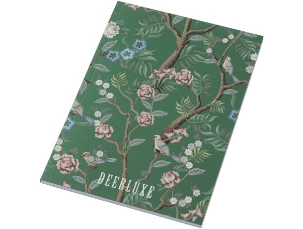 Libreta A5 tapa blanda Novella Austen papel certificado FSC Azul detalle 35