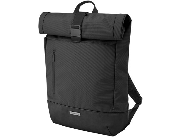 Mochila enrollable Moleskine Metro en poliamida Rilsan Negro intenso detalle 9