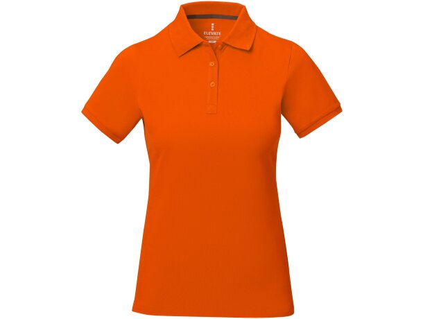 Polo de mujer 100% algodón Naranja detalle 26