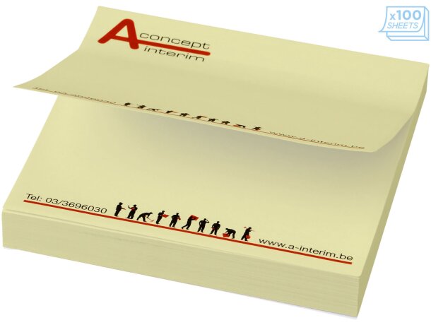 Notas adhesivas Sticky-Mate 75x75 con certificación FSC Amarillo claro detalle 9