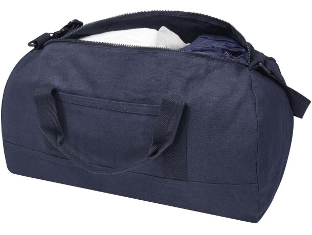 Bolsa de viaje en lona reciclada 50 litros Aware Porter Azul marino detalle 8