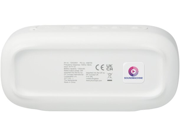 Altavoz Bluetooth Stark 2.0 reciclado IPX5 5W Blanco detalle 6