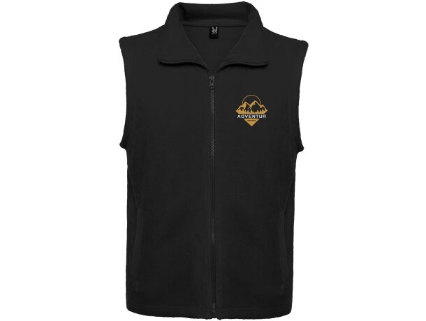 Chaleco forro polar unisex Bellagio Roly con cremallera y bolsillos Negro intenso detalle 7