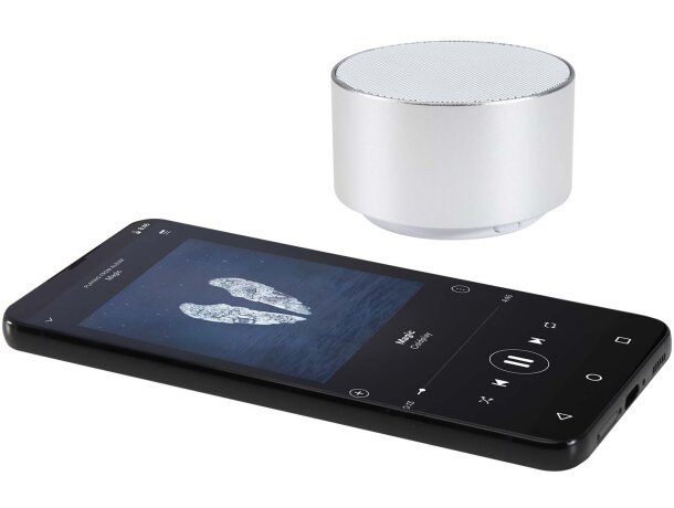 Altavoz inalámbrico bluetooth Ankaa aluminio reciclado 3W Plateado detalle 10
