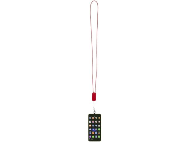 Lanyard Anser plástico reciclado cable 5 en 1 para smartphone Rojo detalle 3